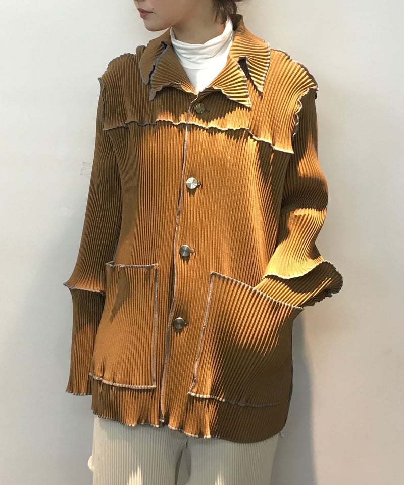 kotohayokozawa pleats coat | melange 