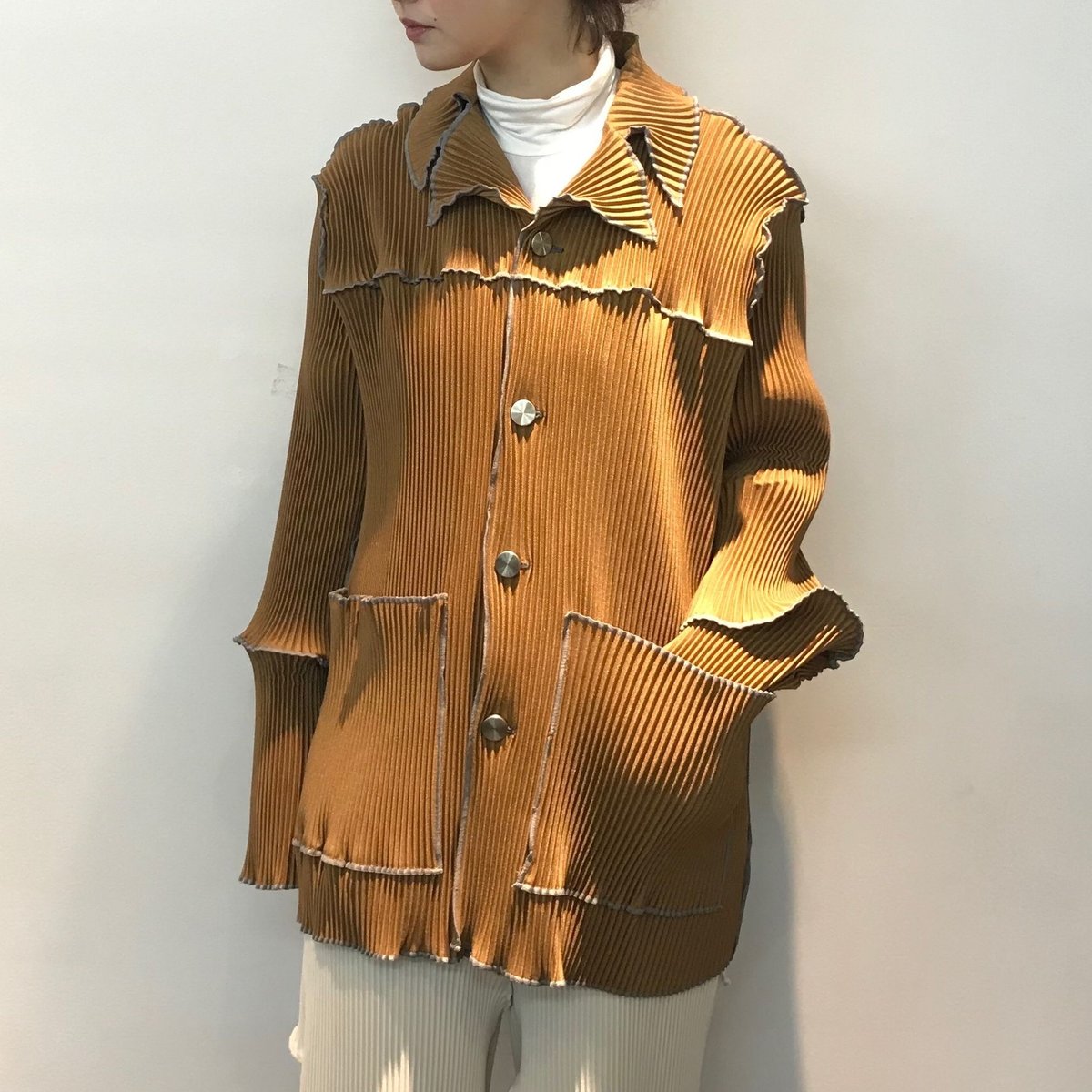 kotohayokozawa pleats coat | melange
