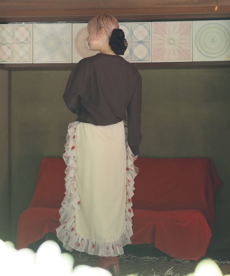 スカート siiilon FLOWER frill skirt siiilon FLOWER frill skirt