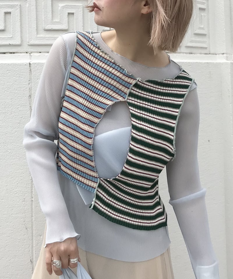 kotohayokozawa DOCKING KNIT TANK