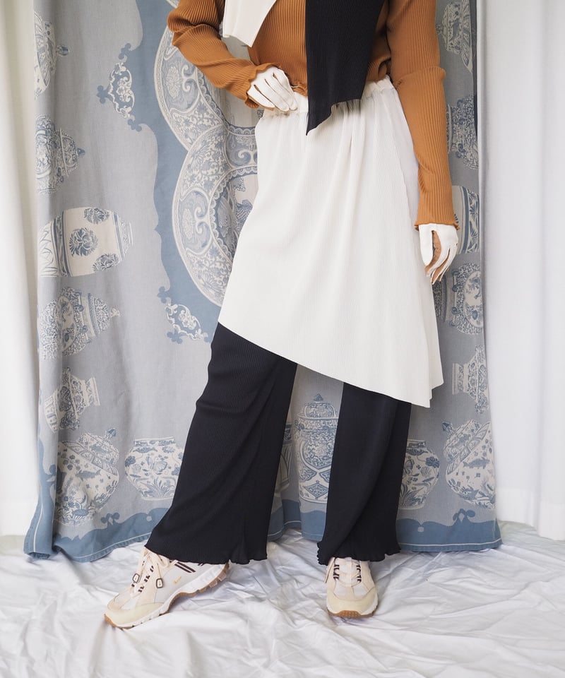 kotohayokozawa todo - layered pants - | melange kotohayokozawa todo - layered pants - | melange