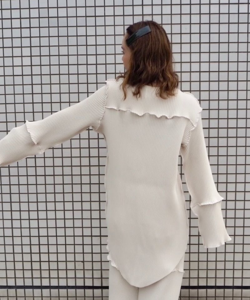 kotohayokozawa pleats mini dress | melange