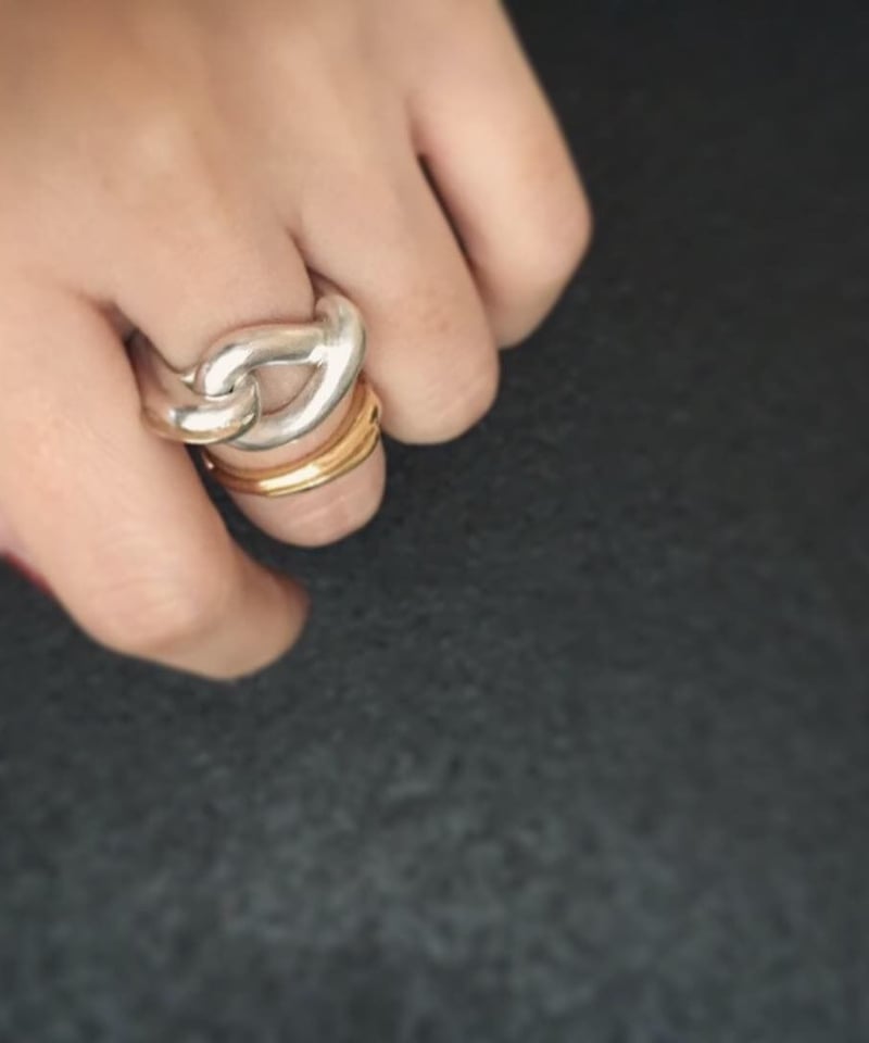 Atlica】silver×k18 ring | melange