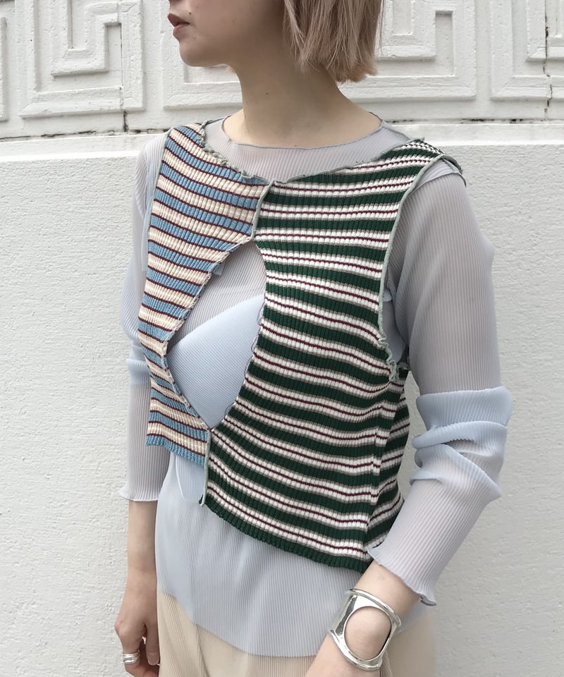 kotohayokozawa - docking knit tank - | melange 