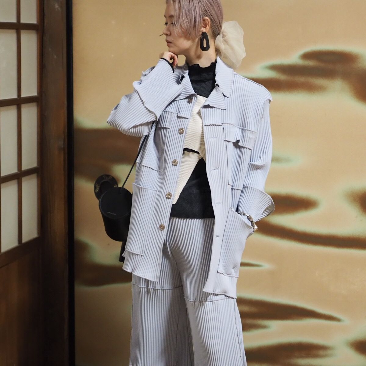 kotohayokozawa pleats jacket | melange