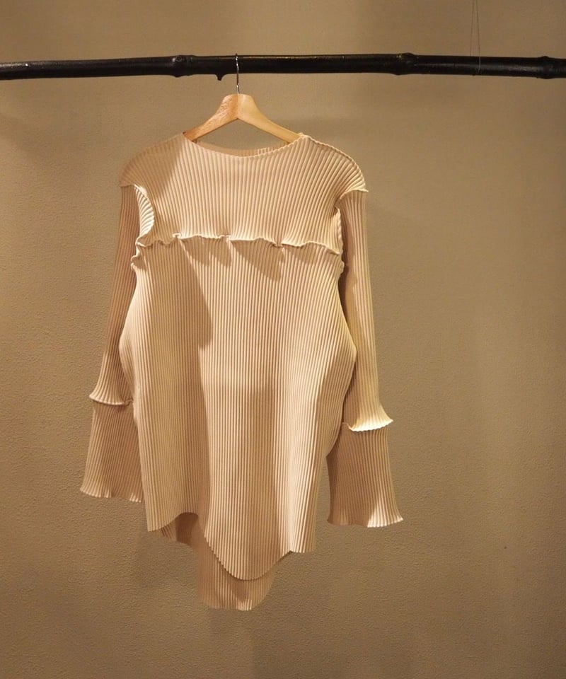 kotohayokozawa pleats mini dress | melange 