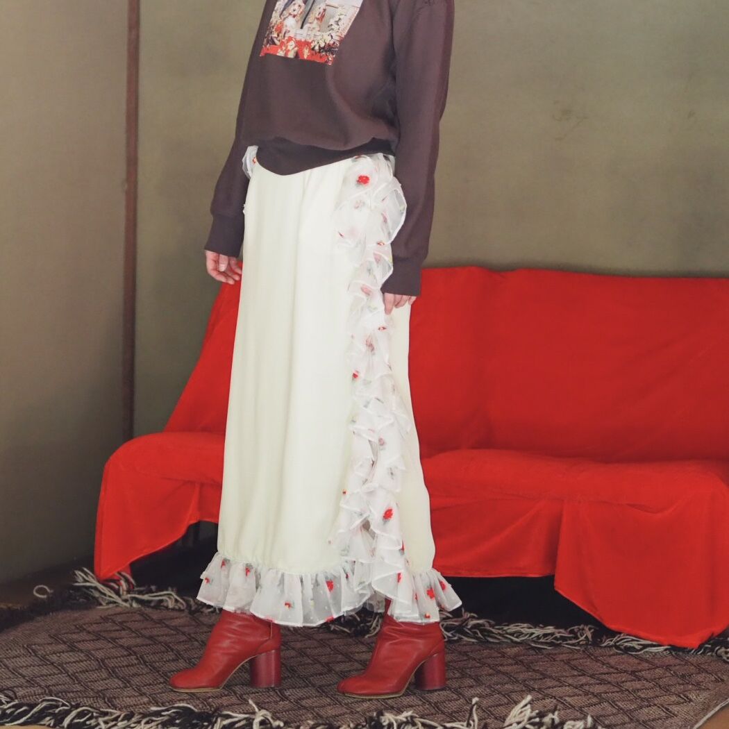 スカート siiilon FLOWER frill skirt siiilon FLOWER frill skirt