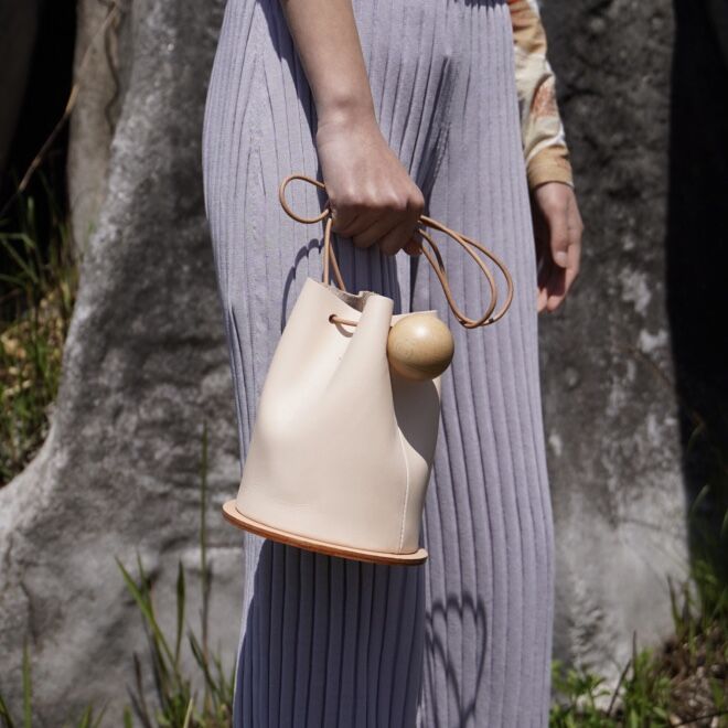 building block DISK レザー バッグ ポーチ