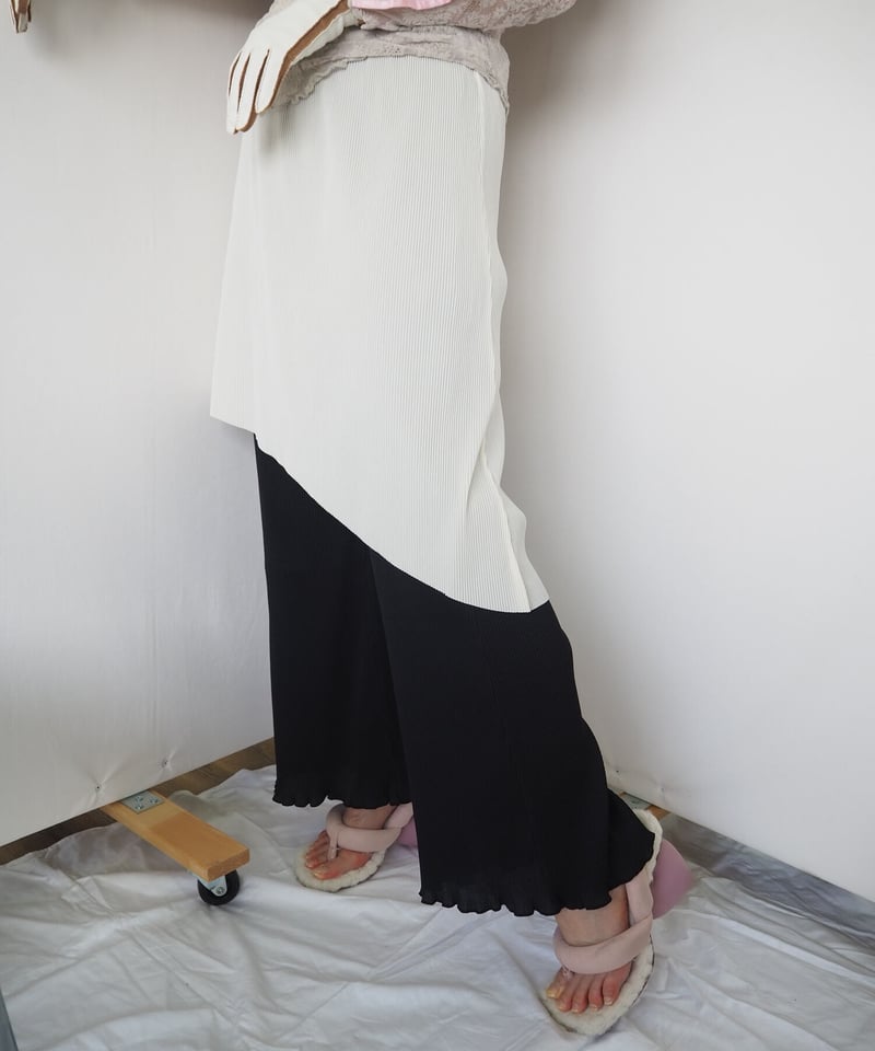 kotohayokozawa todo - layered pants - | melange 