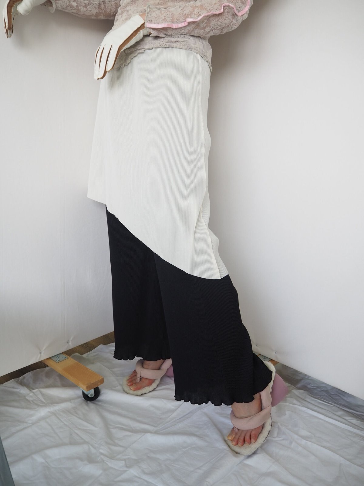 kotohayokozawa todo - layered pants - | melange
