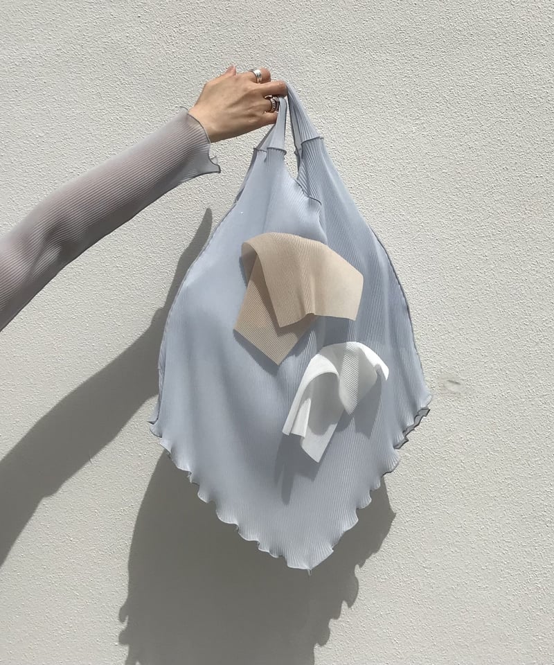 kotohayokozawa todo - pleats tote bag - | melange