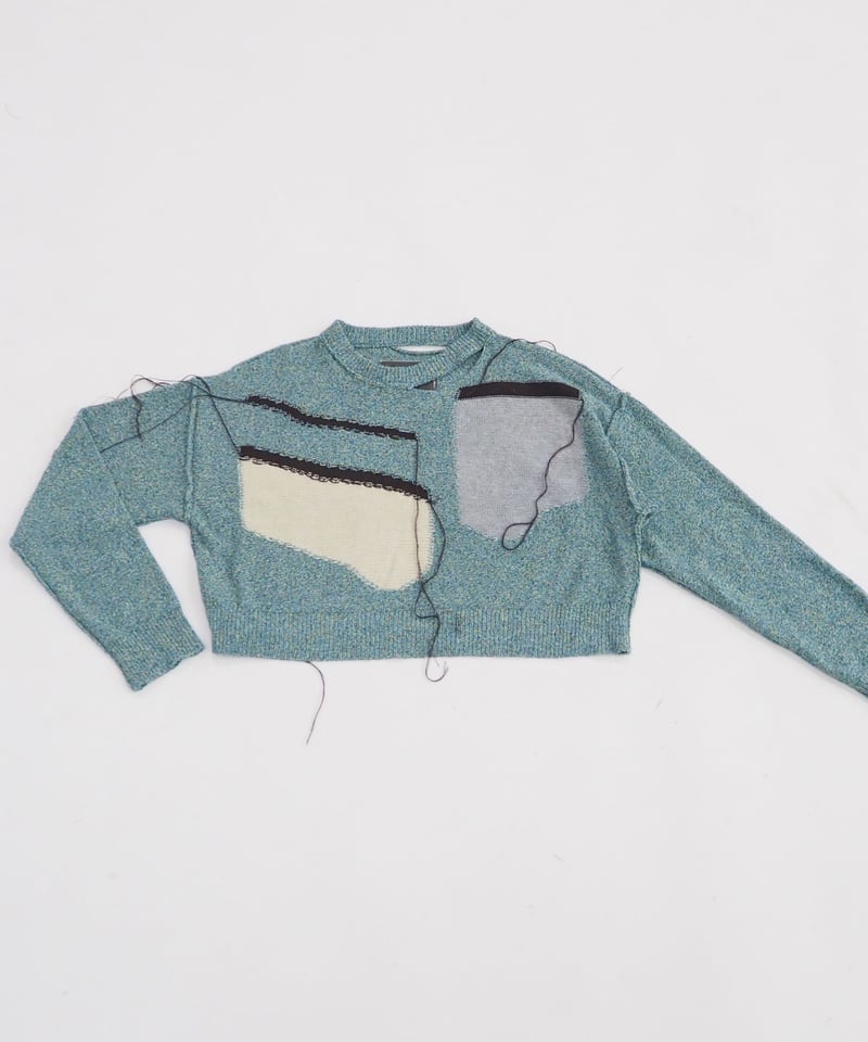 kotohayokozawa - cropped long sleeve knit - | m