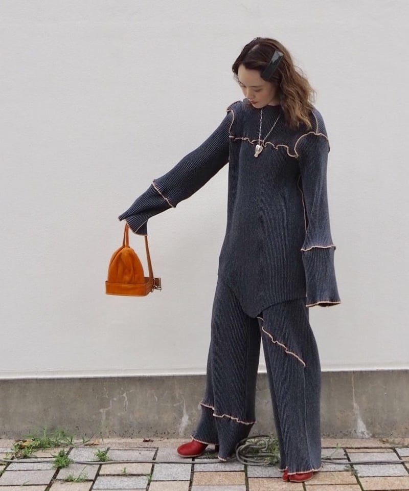 kotohayokozawa pleats mini dress | melange 