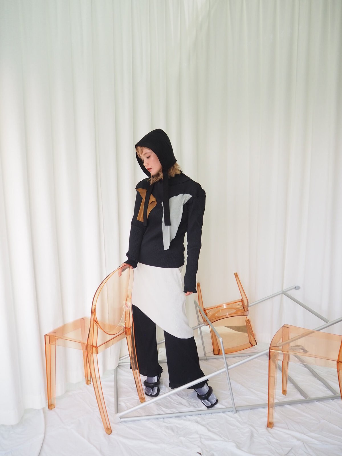 kotohayokozawa todo - layered pants - | melange