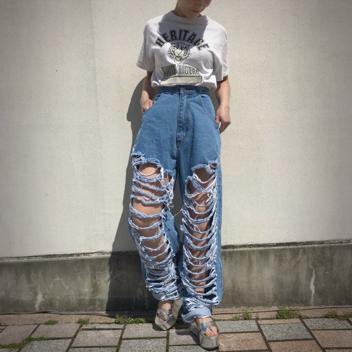 PONY STONE ダメージデニムジャケット PONY STONE ダメージデニムジャケット