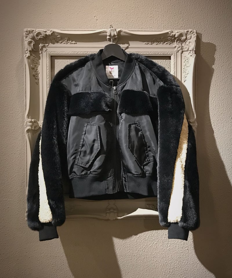 molliolli eco fur MA-1(BLACK) | melange