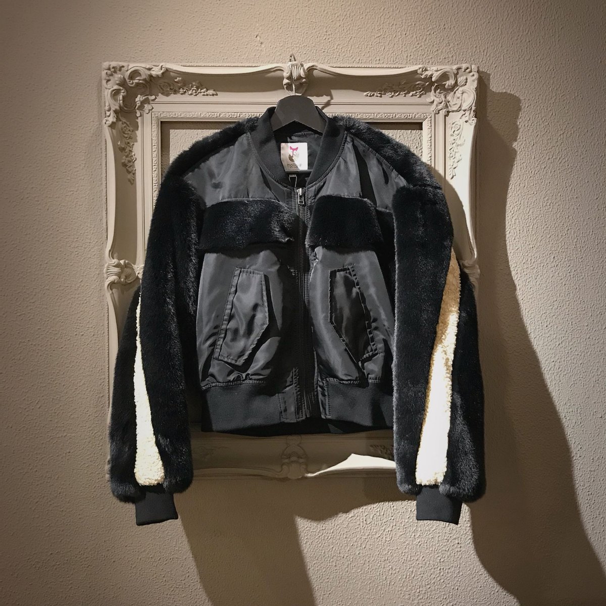 molliolli eco fur MA-1(BLACK) | melange