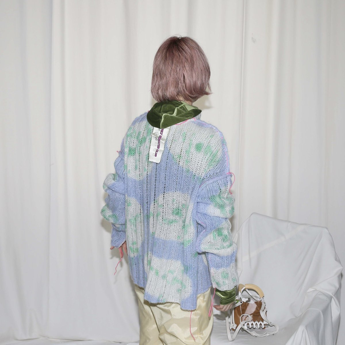 SIMONE WILD velvet hoody | melange SIMONE WILD velvet hoody | melange