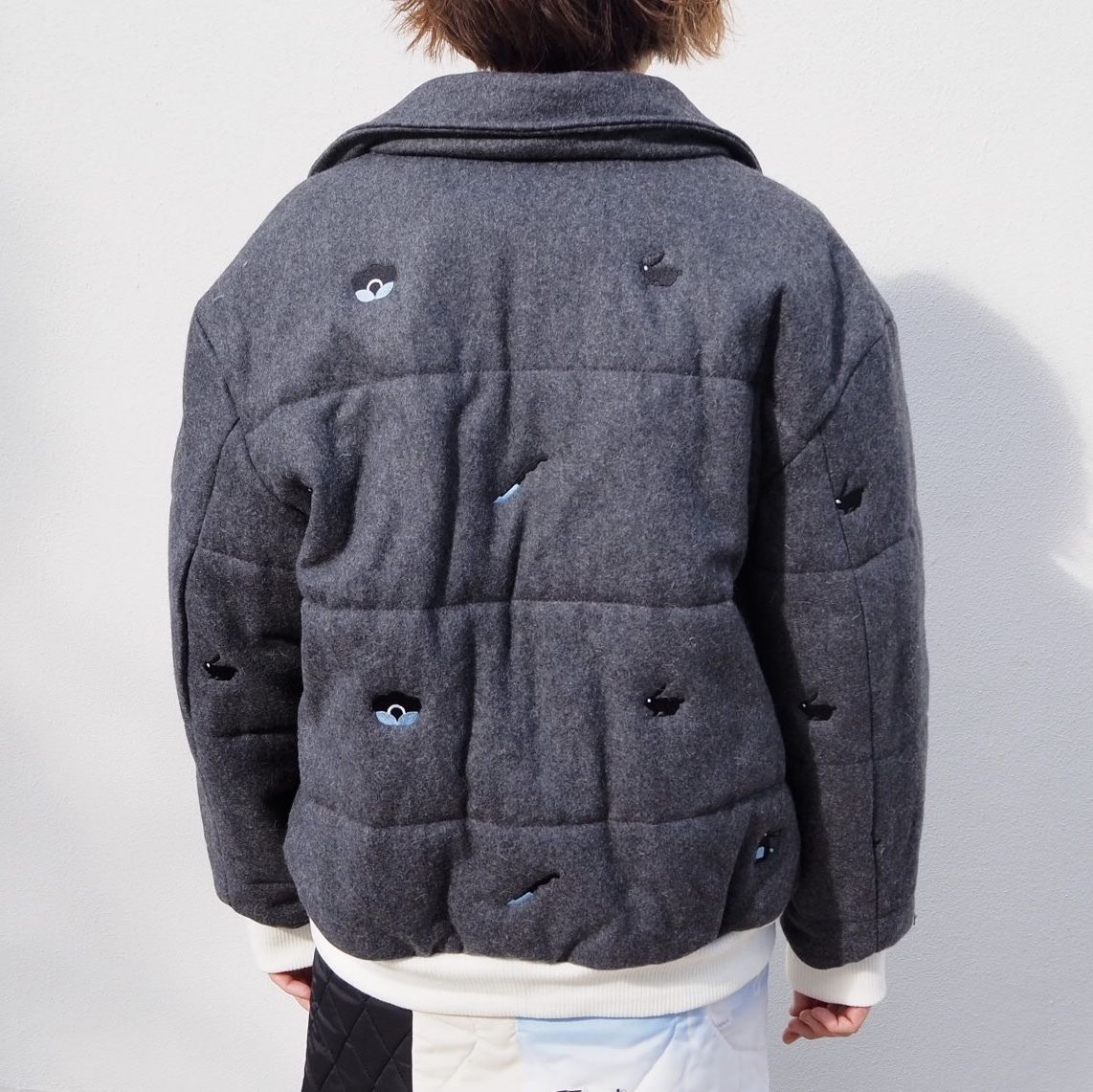 MINJUKIM padding bomber jacket | melange MINJUKIM padding bomber jacket | melange