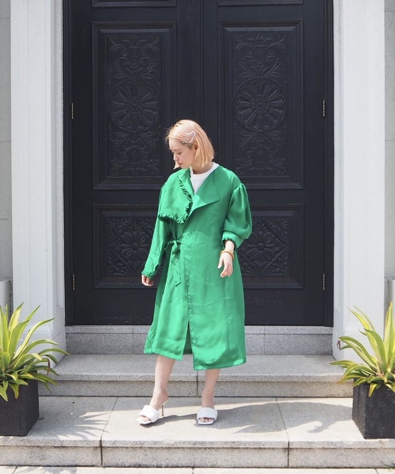 DECO depuis 1985 asymmetry frill coat | melange
