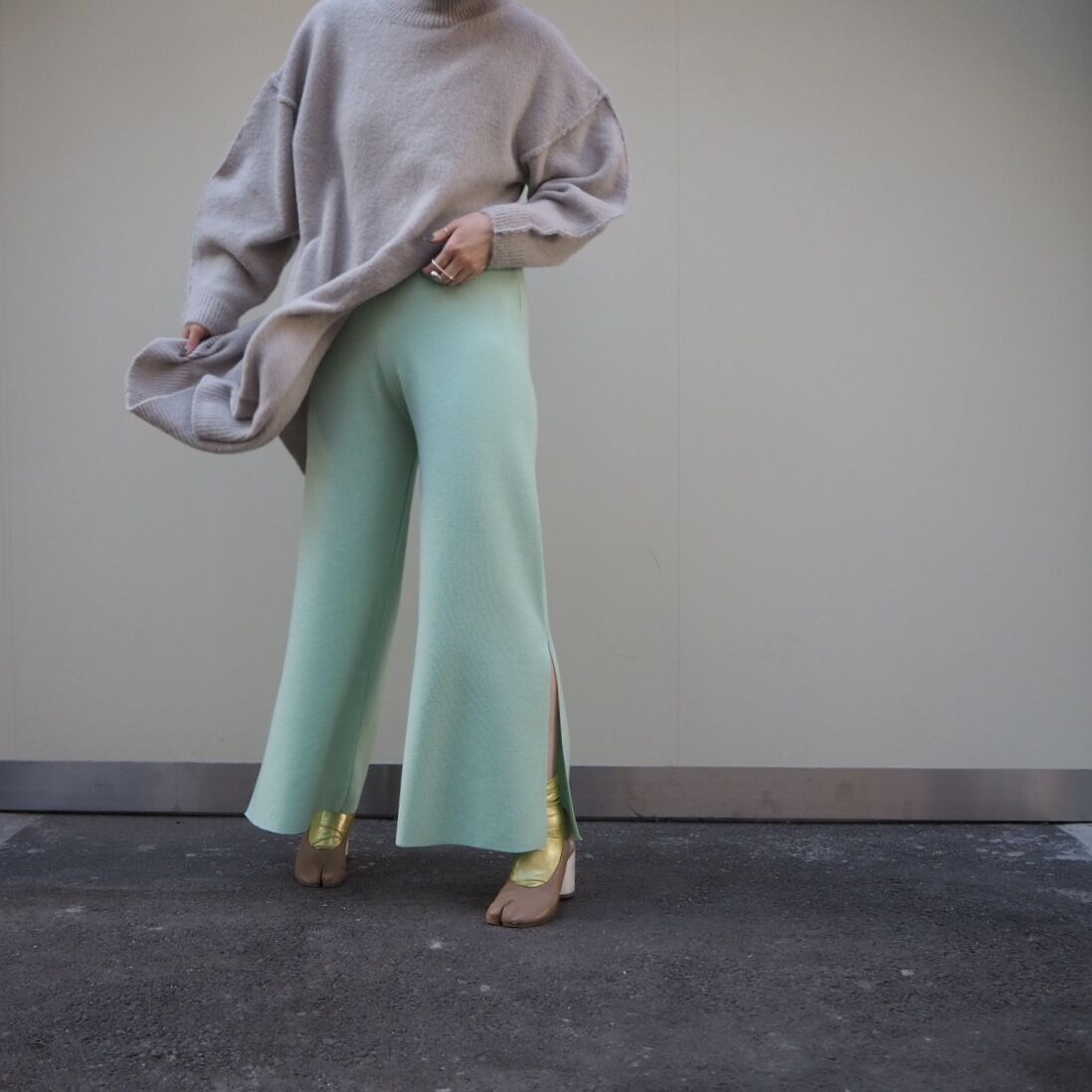 ruspantyhose rus -HASHI- knit pants | melange
