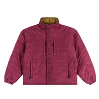 BRONZE 56K FAUX SUEDE PUFFER JACKET PLUM