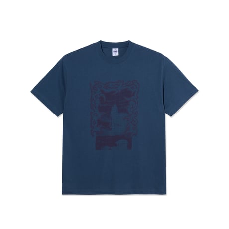 POLAR SKATE CO. TEE | PASSING RESEMBLANCE GREY BLUE