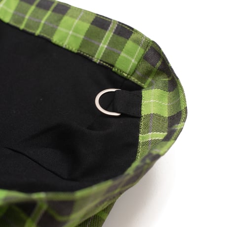 HODDLE BUTTERFLY CODE TOTE PLAID GREEN / BLUE