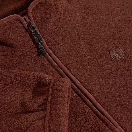 POLAR SKATE CO. IVAN HALF ZIP SWEATER WINE