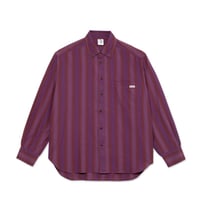 POLAR SKATE CO. BEN LS SHIRT PURPLE STRIPE