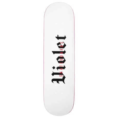 VIOLET STRAIGHT UP, S VIOLET SKATEBOARDS DECK WHITE