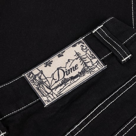 DIME RELAXED DENIM PANTS BLACK (CONTRAST STITCH)