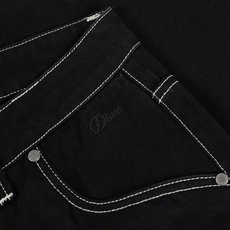 DIME RELAXED DENIM PANTS BLACK (CONTRAST STITCH)