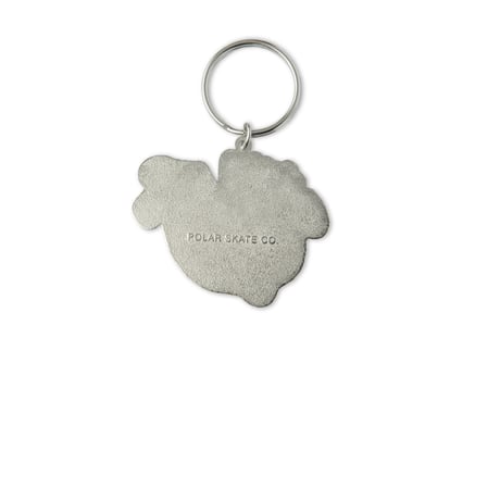 POLAR SKATE CO. BRACES KEY CHAIN SILVER/BLACK