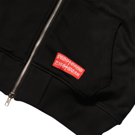 NIGHT WEAR X PROV DEER ZIP HOODIE BLACK