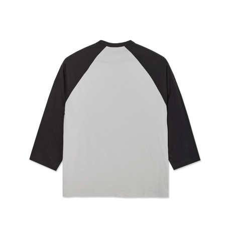POLAR SKATE CO. 3/4 SLEEVE TEE BLACK / SILVER