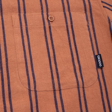 GX1000 SHORT SLEEVE BUTTON DOWN SHIRTS BROWN