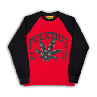 FUCK THIS INDUSTRY RAGLAN THERMAL RED