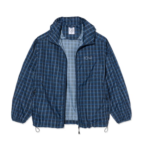 POLAR SKATE CO. CHASE LIGHT SHELL JACKET BLUE CHECK