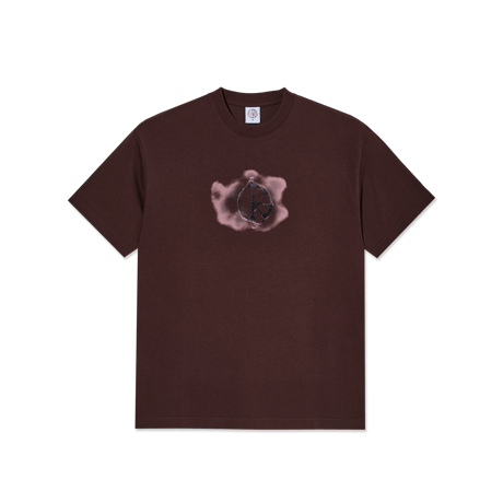 POLAR SKATE CO. METAL LOGO TEE WASHED BORDEAUX