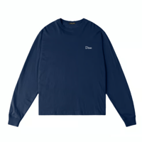 DIME CLASSIC SMALL LOGO LS TEE MIDNIGHT NAVY