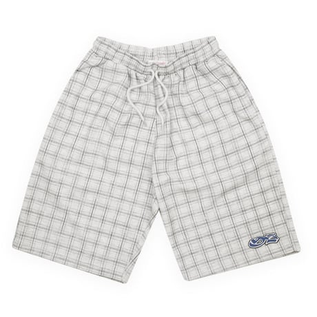 YARDSALE CHECK WAFFLE SHORTS LIGHT GREY