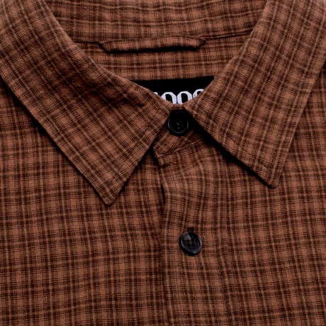 GX1000 SHORT SLEEVE BUTTON DOWN BROWN PLAID