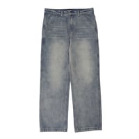 PASSPORT WORKERS CLUB STRAIGHT LEG JEAN FADED WASH GREY