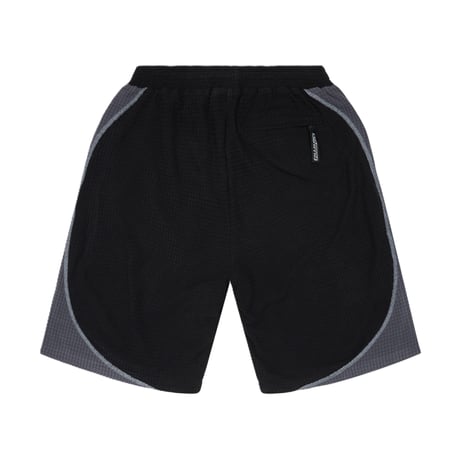 SEX HIPPIES GRID FLEECE SHORTS BLACK / SILVER