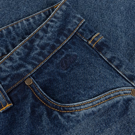 DIME BAGGY DENIM PANTS SANDBLASTED NIGHT INDIGO