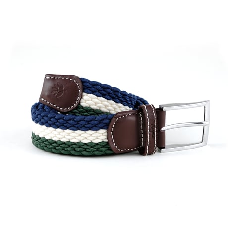 MAGENTA TRI BRAIDED BELT BLUE
