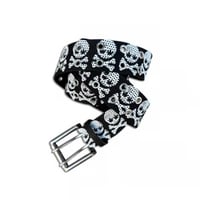 FUCK THIS INDUSTRY POLKA SKULL GROMMET BELT
