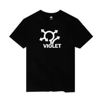 VIOLET WHERE DO YOU THINK YOUR GOING TEE BLACK