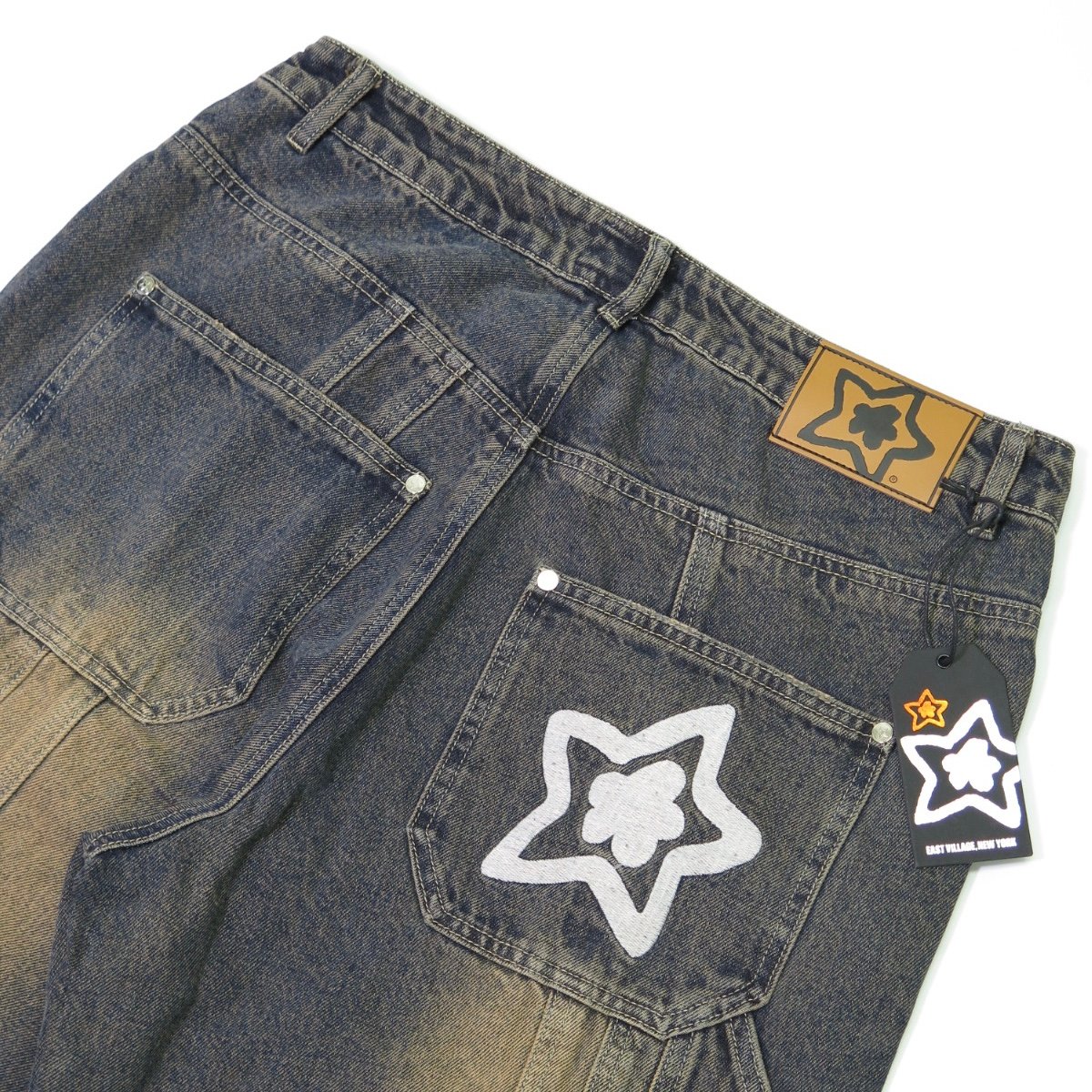 新品未使用　STAR TEAM CARPENTER JEANS Starteam Star Zip Off Carpenter Jeans Black | BONKERS